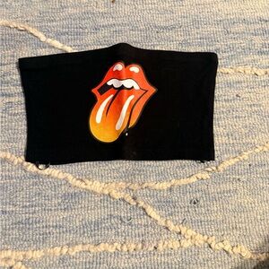 Bravado Black Tube Top with White Logo